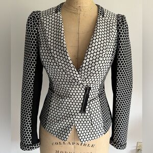 Yoana Baraschi Black and White Polka Dot Blazer